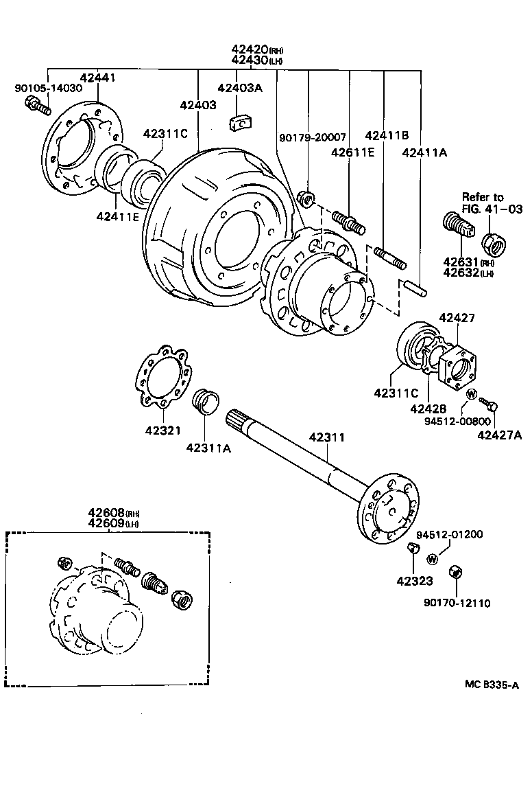 42311-36070 SHAFT, REAR AXLE product image