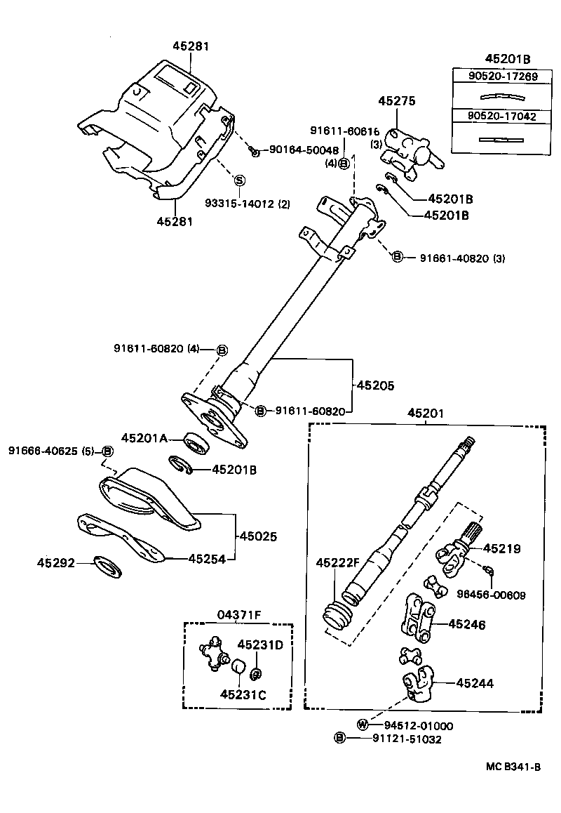 45210-36020 SHAFT SUB-ASSY, STEERING MAIN product image
