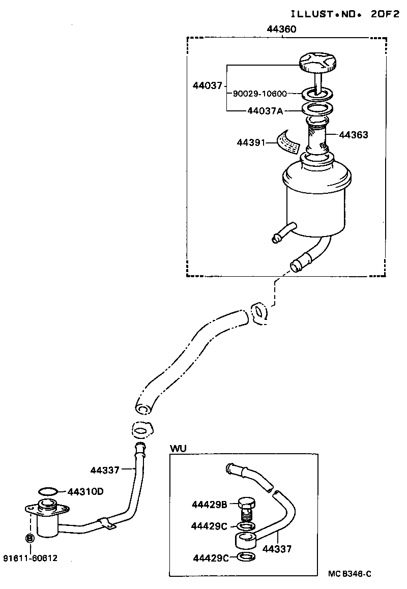 04446-36030 GASKET KIT, POWER STEERING PUMP product image