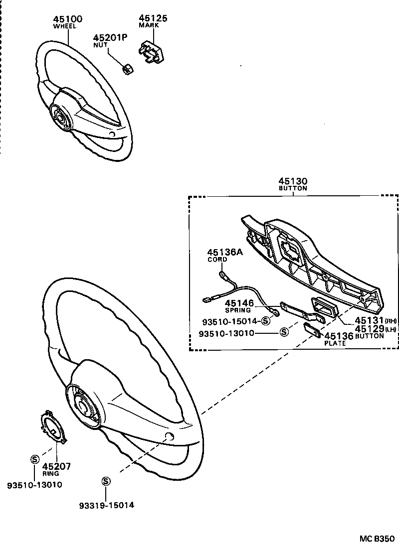 45100-36100 WHEEL ASSY, STEERING product image