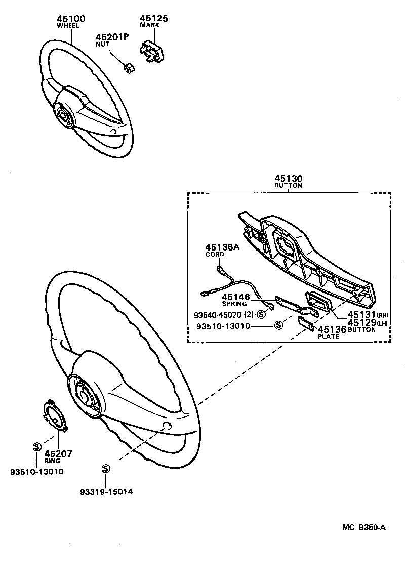 45100-25080-06 WHEEL ASSY, STEERING product image
