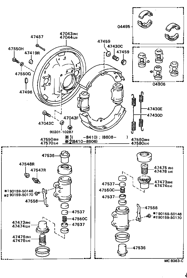 47550-36170 CYLINDER ASSY, REAR WHEEL BRAKE(FOR RH, FRONT OR UPPER) product image