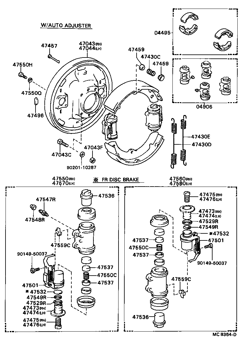 47550-36170 CYLINDER ASSY, REAR WHEEL BRAKE(FOR RH, FRONT OR UPPER) product image
