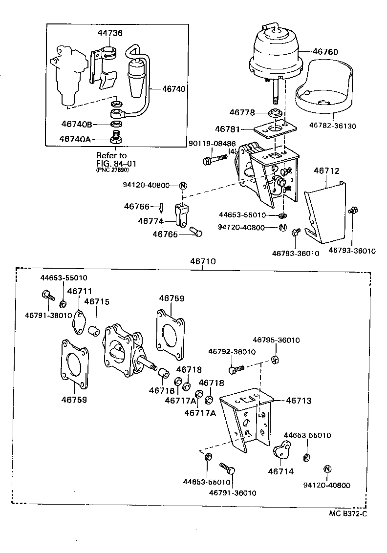 46760-36130 CYLINDER ASSY, EXHAUST RETARDER VACUUM product image
