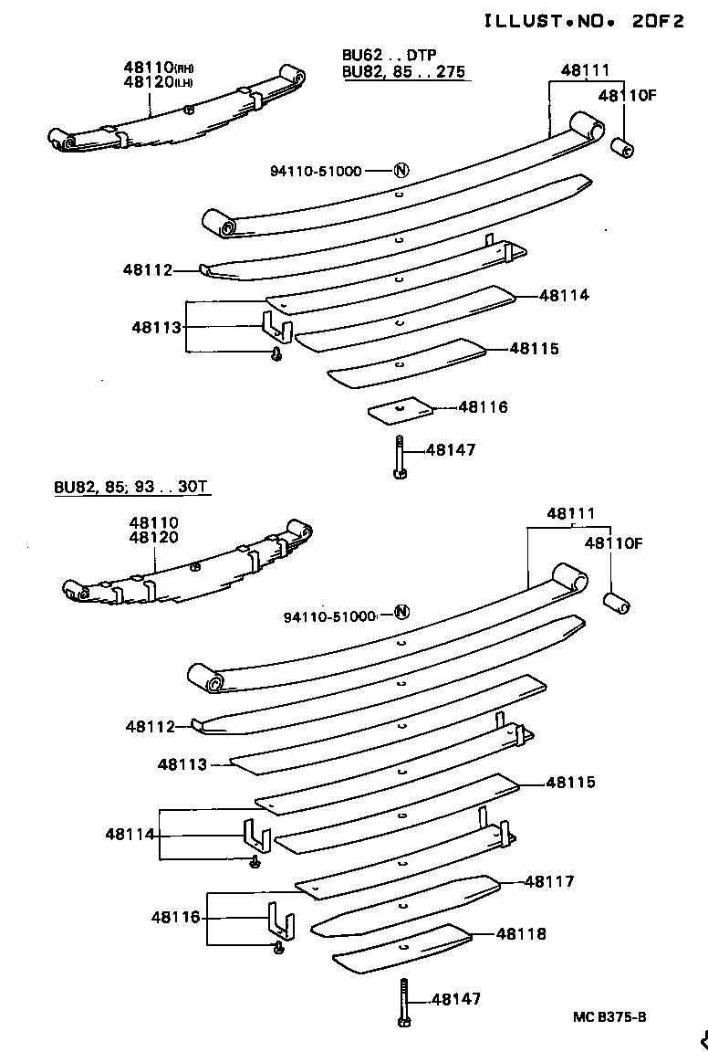 48101-36780 LEAF, FRONT SPRING, NO.1 product image