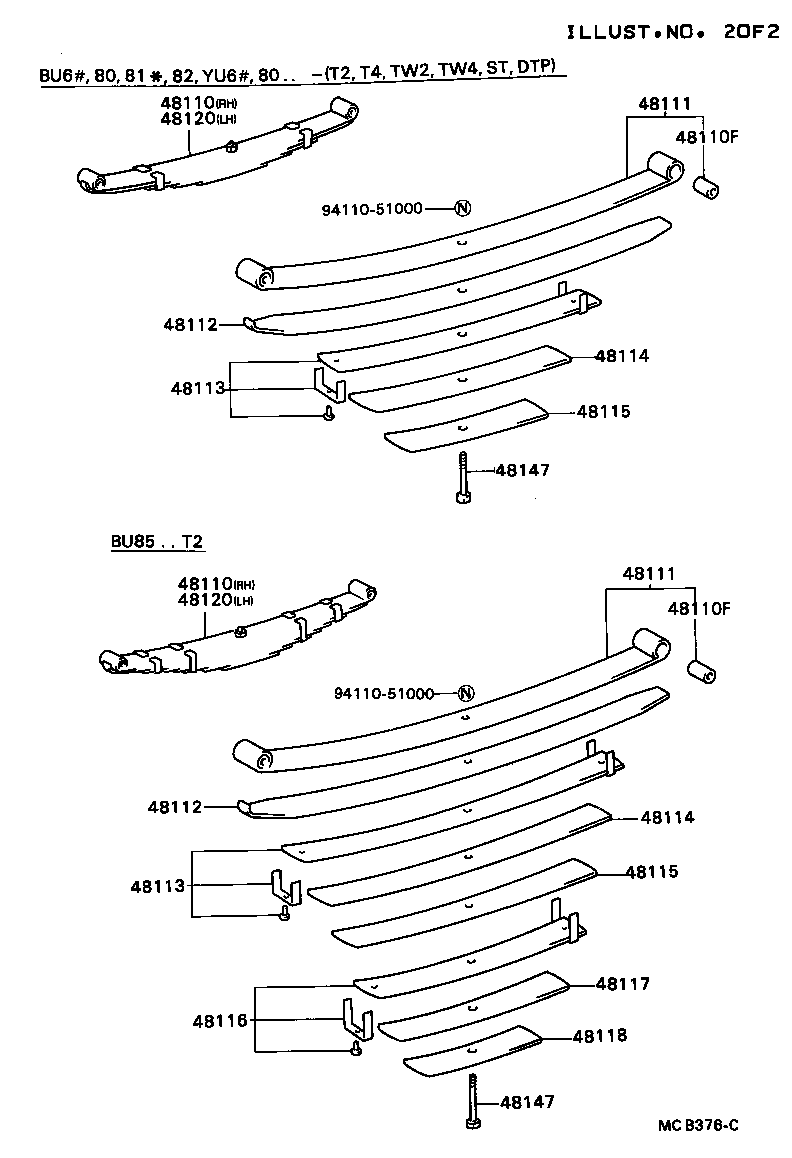 48101-36780 LEAF, FRONT SPRING, NO.1 product image