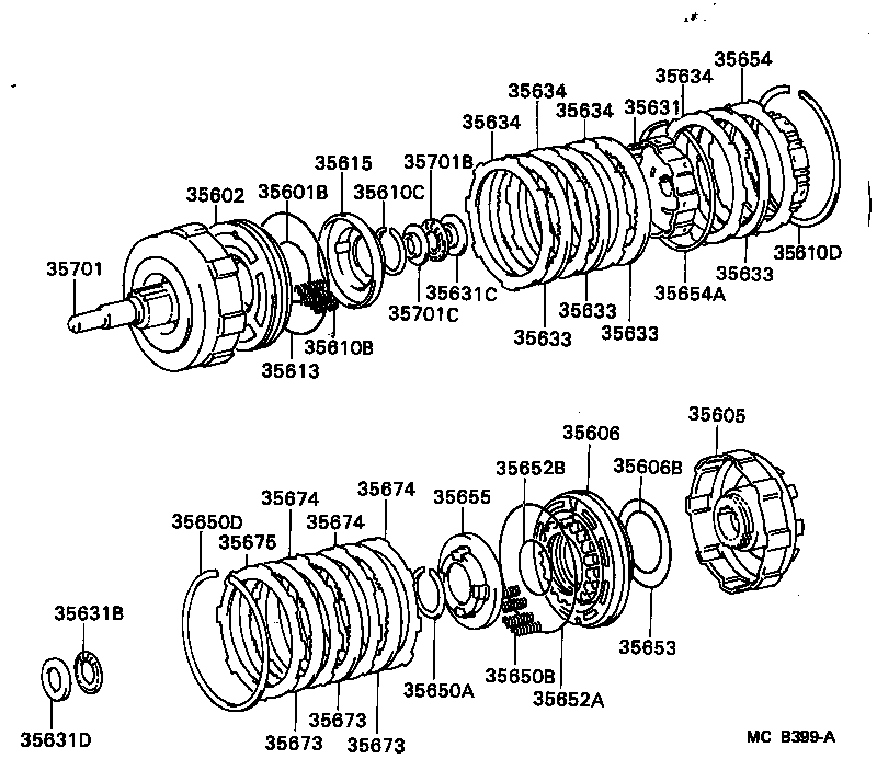 Toyota 35605-30031 DRUM SUB-ASSY, DIRECT CLUTCH