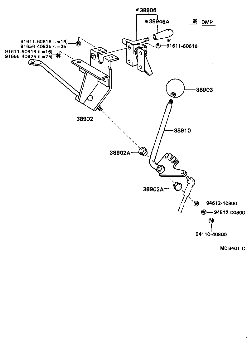 38930-93100 CABLE ASSY, PUSH PULL product image