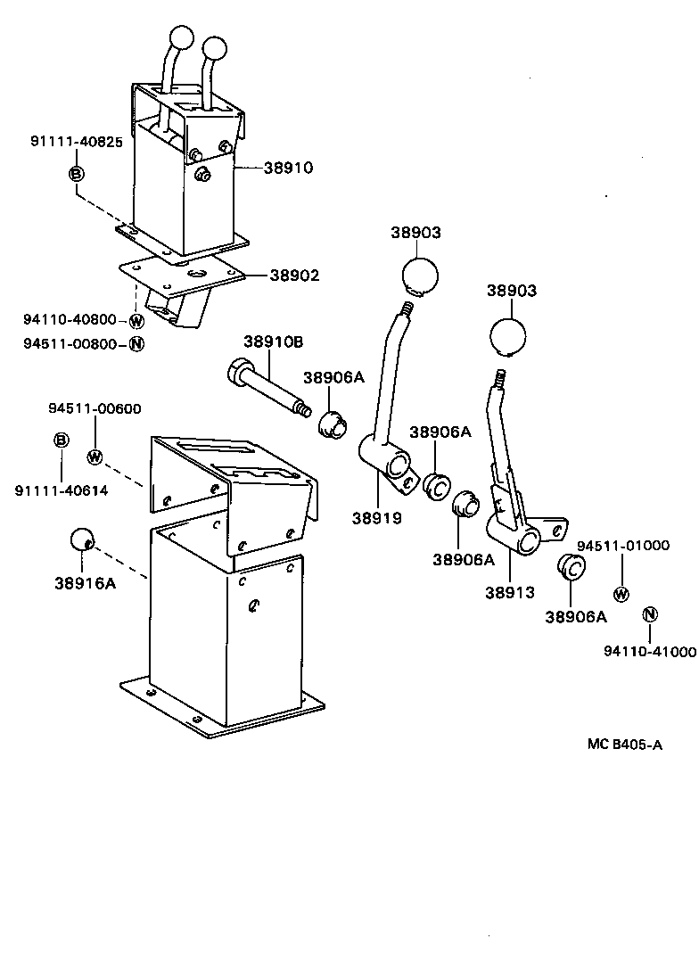 38930-93302 CABLE SUB-ASSY, PUSH PULL (FOR PUMP CONTROL) product image