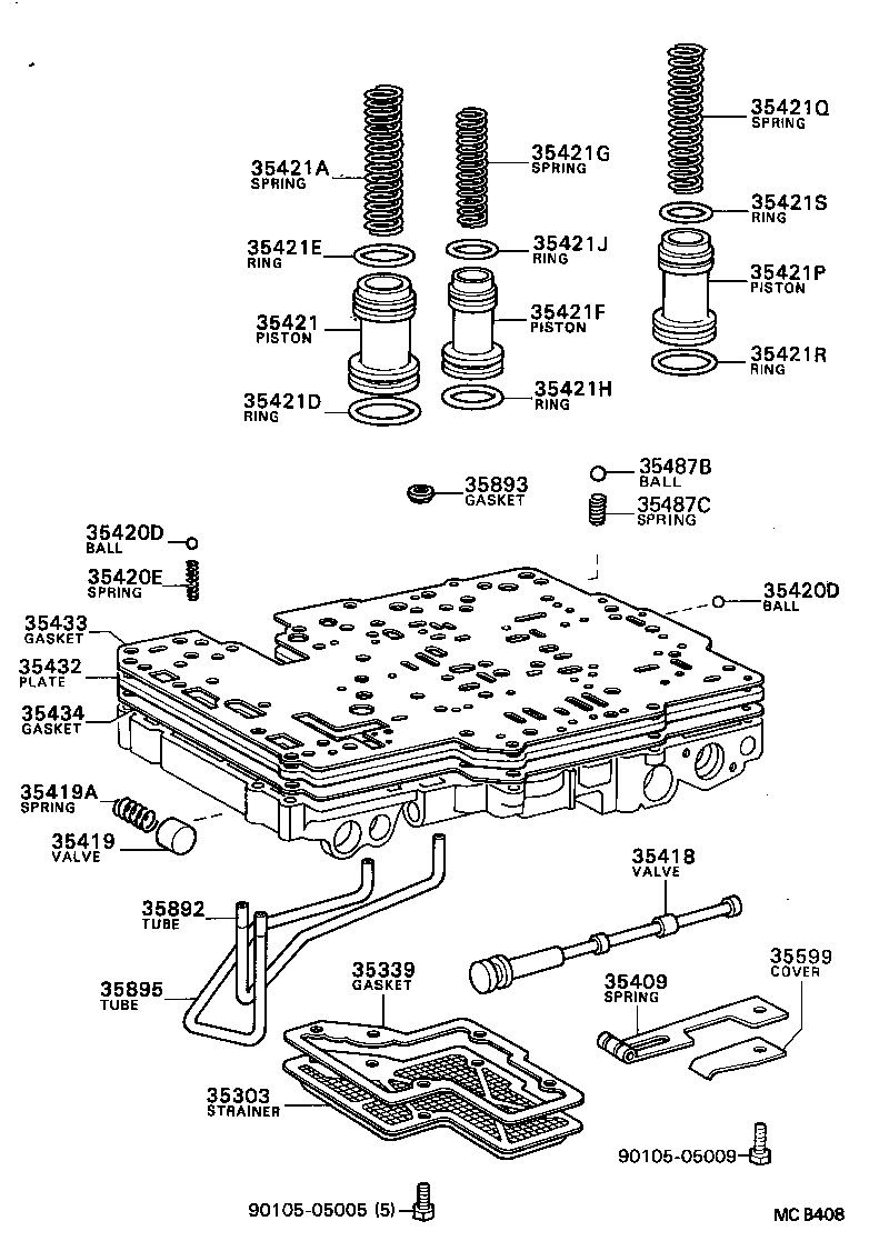 90501-15003 SPRING, COMPRESSION (FOR ACCUMULATOR PISTON NO.2) product image