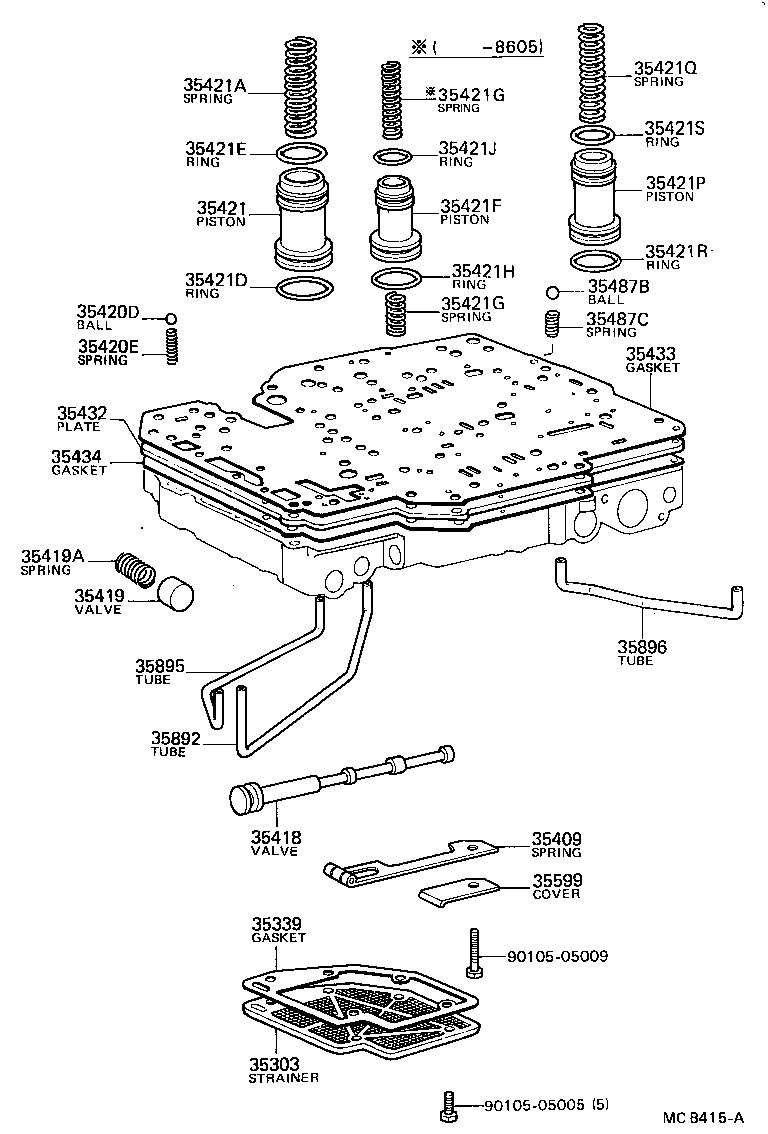 90501-15003 SPRING, COMPRESSION (FOR ACCUMULATOR PISTON NO.2) product image