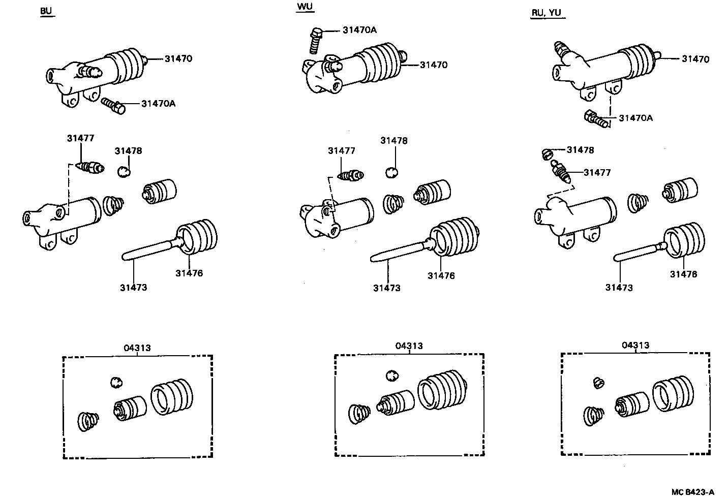 31476-36020 BOOT, CLUTCH RELEASE CYLINDER product image