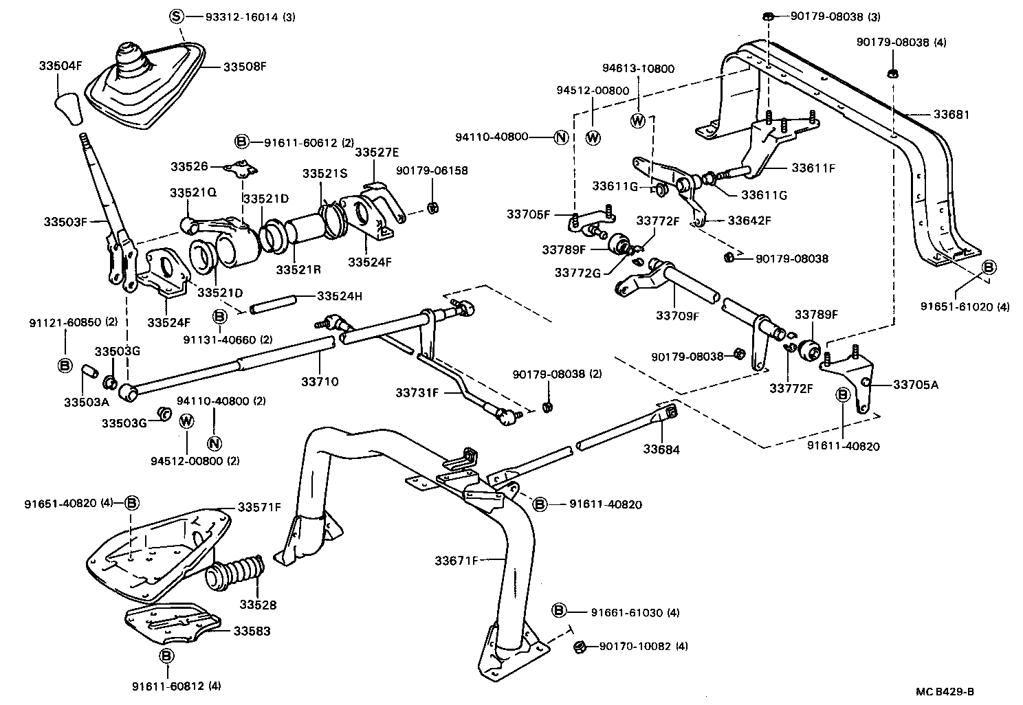 33501-36190 LEVER ASSY, SHIFT (FOR FLOOR SHIFT) product image
