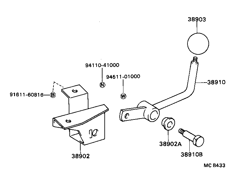 38930-93100 CABLE ASSY, PUSH PULL product image