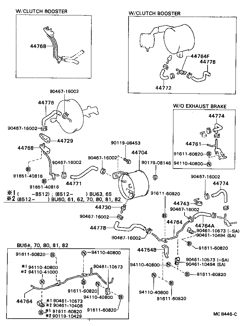 44610-36240 BOOSTER ASSY, BRAKE product image