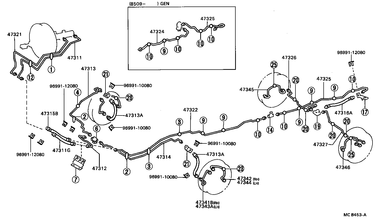 47311-36290 TUBE, FRONT BRAKE, NO.1 product image