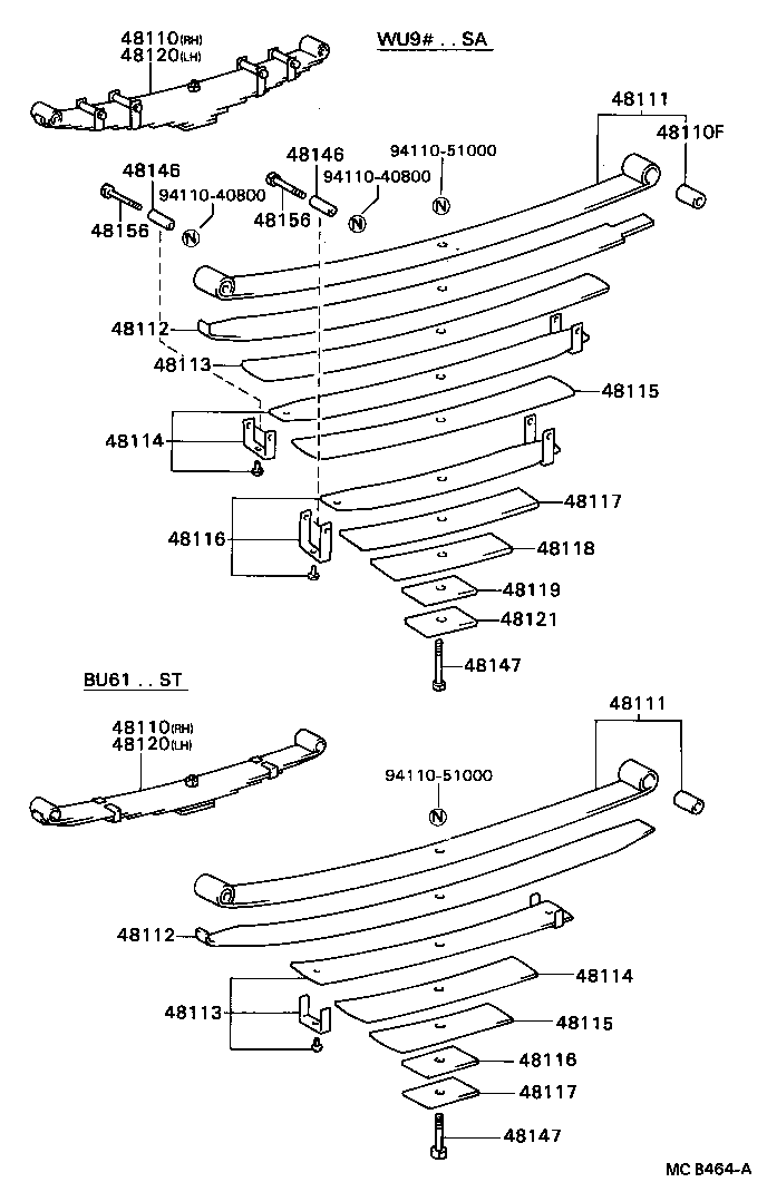 48116-36620 LEAF, FRONT SPRING, NO.6 product image