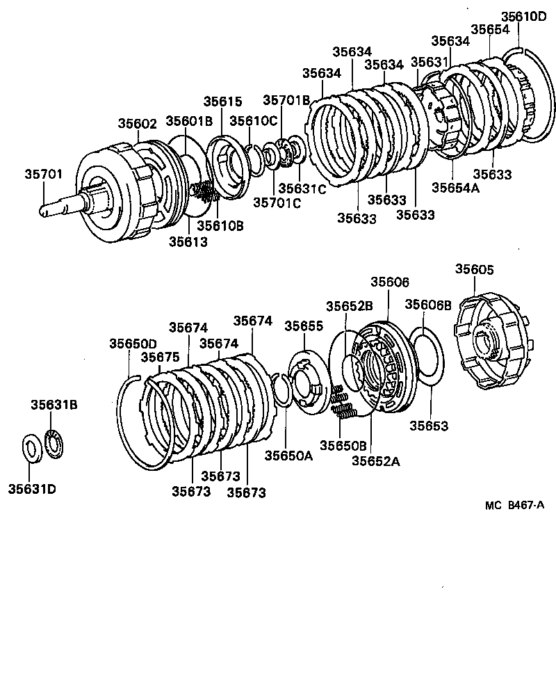 35634-30120 PLATE, REAR CLUTCH product image
