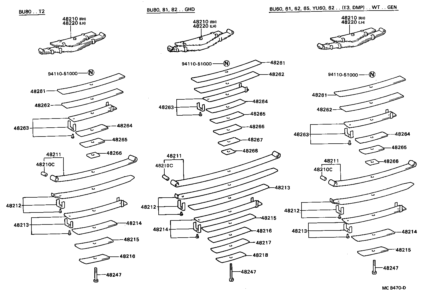 48046-36190 SEAT SUB-ASSY, SPRING U BOLT, RH product image