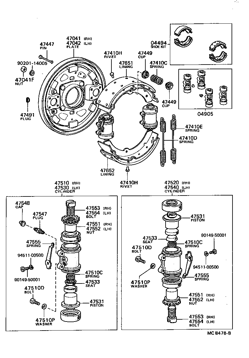 04494-36080 SHOE KIT, FRONT BRAKE product image