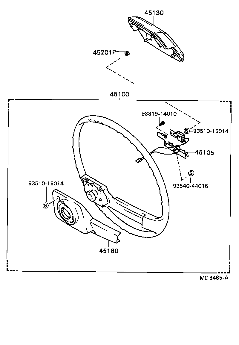 45111-10060 WHEEL ASSY, STEERING product image