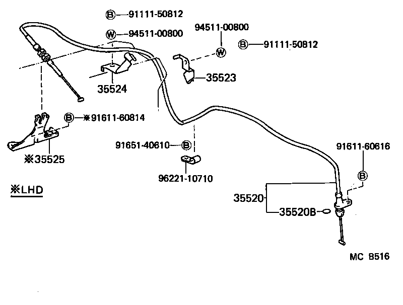 35523-30040 CLAMP, THROTTLE CABLE product image