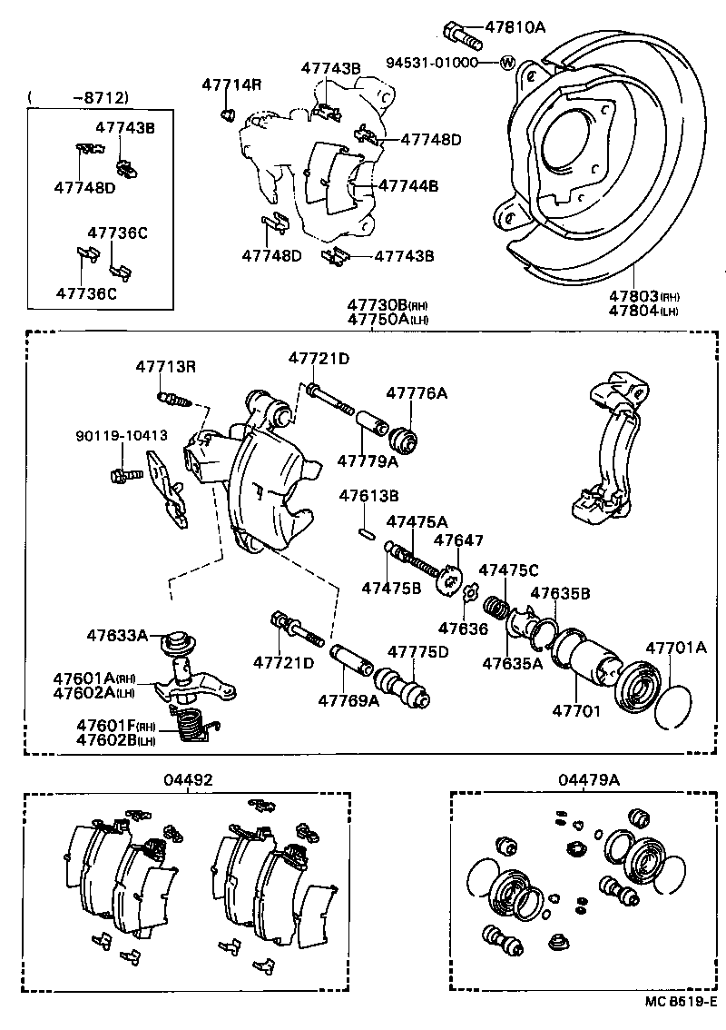 Toyota 90101-10089 BOLT, HEXAGON(FOR REAR CALIPER)