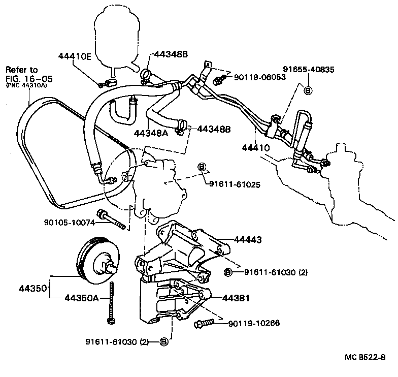 44350-12050 PULLEY ASSY, POWER STEERING IDLE product image