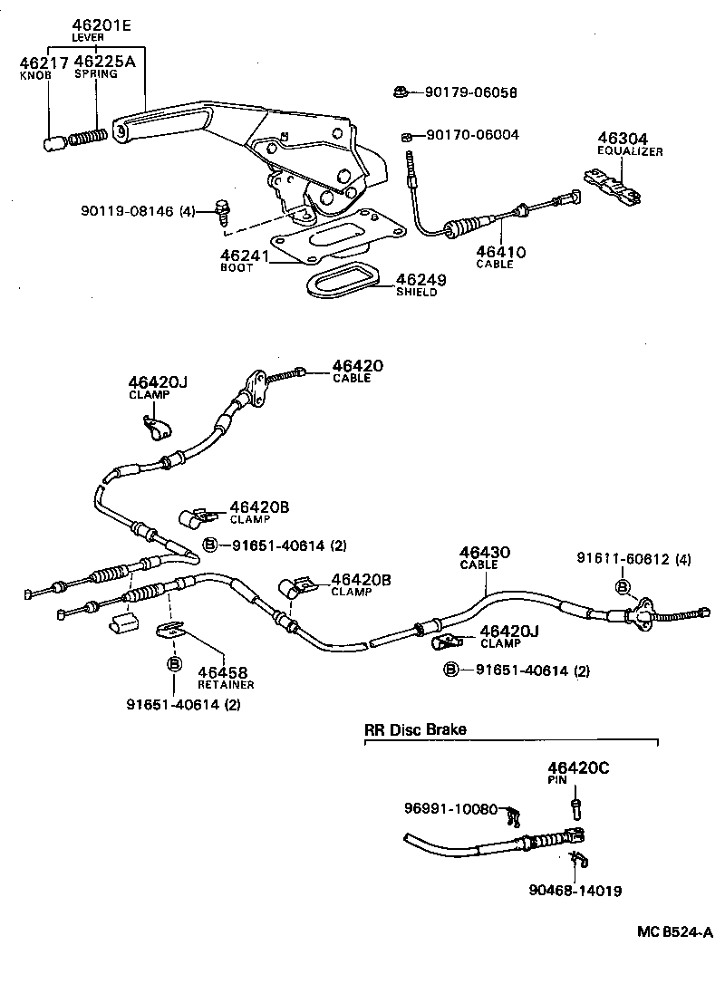 46241-32010 BOOT, PARKING BRAKE LEVER product image