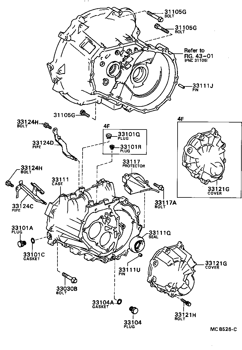 33111-16040 CASE, MANUAL TRANSMISSION product image