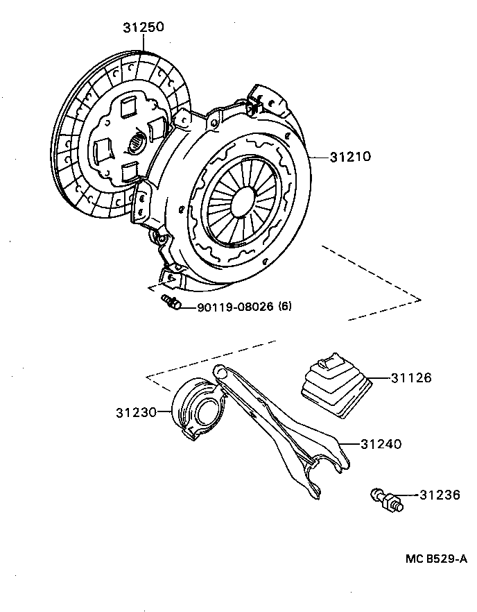 31230-32040 BEARING ASSY, CLUTCH RELEASE product image