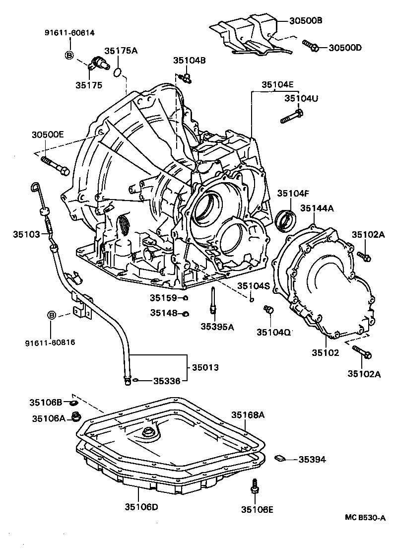 35013-12190 TUBE SUB-ASSY, TRANSMISSION OIL FILLER product image