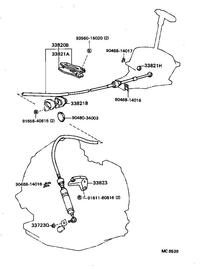 33054-12010 LEVER SUB-ASSY, SHIFT, NO.2(FOR FLOOR SHIFT) product image