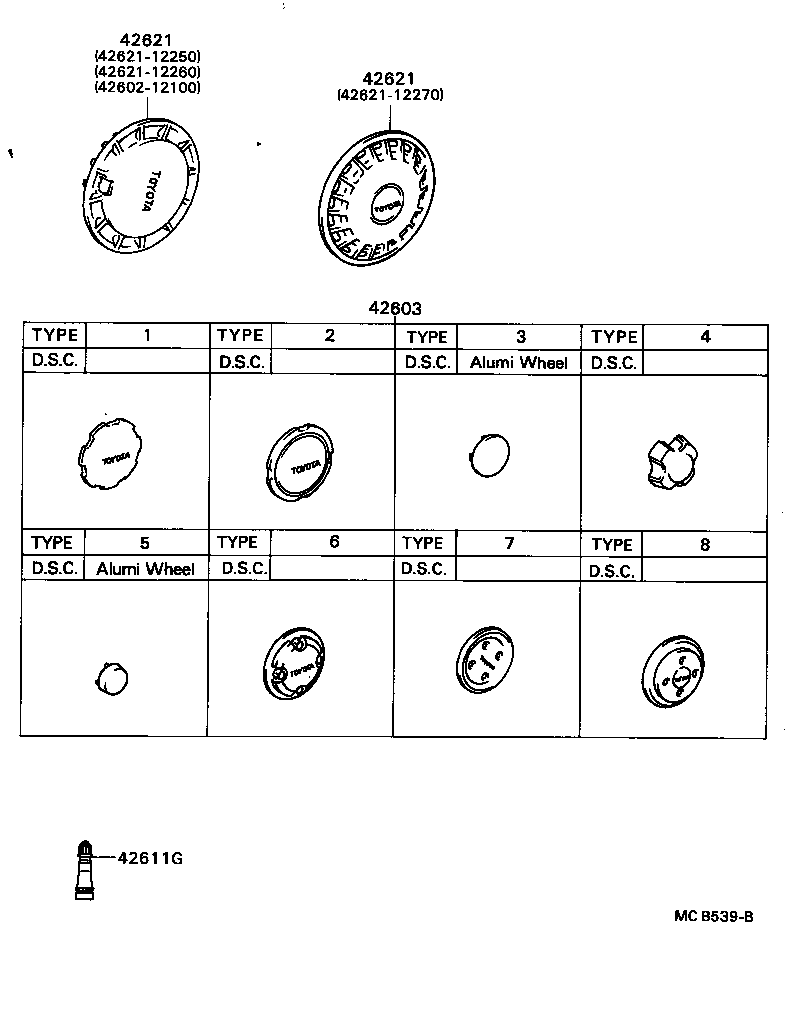 42603-12460 ORNAMENT SUB-ASSY, WHEEL HUB product image