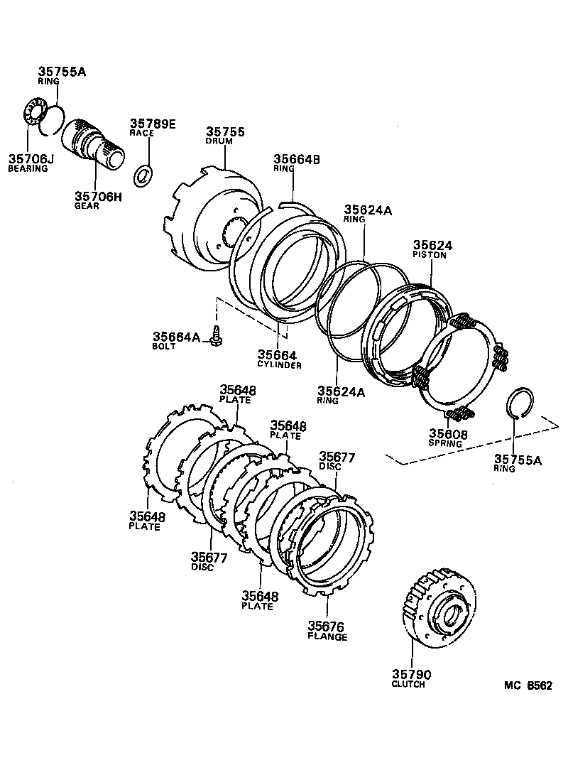 35677-30040 DISC, CLUTCH (FOR 2ND BRAKE) product image