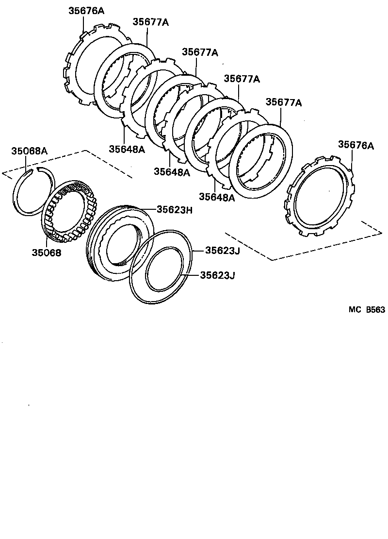 35648-32020 PLATE, CLUTCH (FOR 1ST & REVERSE BRAKE) product image