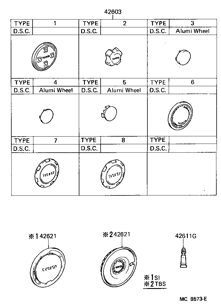 42603-10190 ORNAMENT SUB-ASSY, WHEEL HUB product image