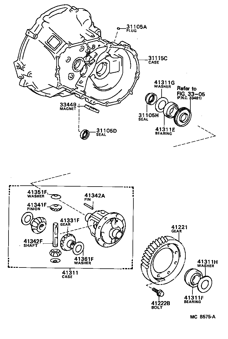 91611-60825 BOLT(FOR FRONT DIFFERENTIAL SIDE BEARING RETAINER) product image