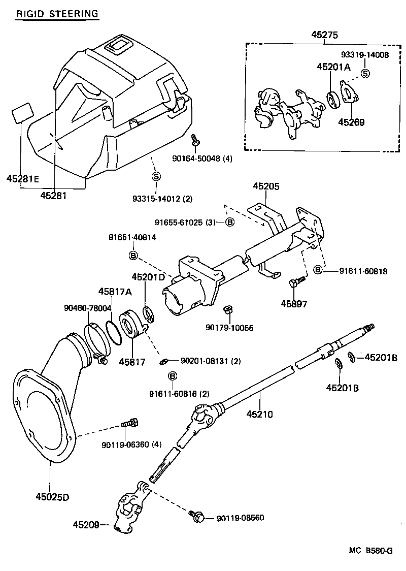 45209-10020 YOKE SUB-ASSY, STEERING SLIDING product image