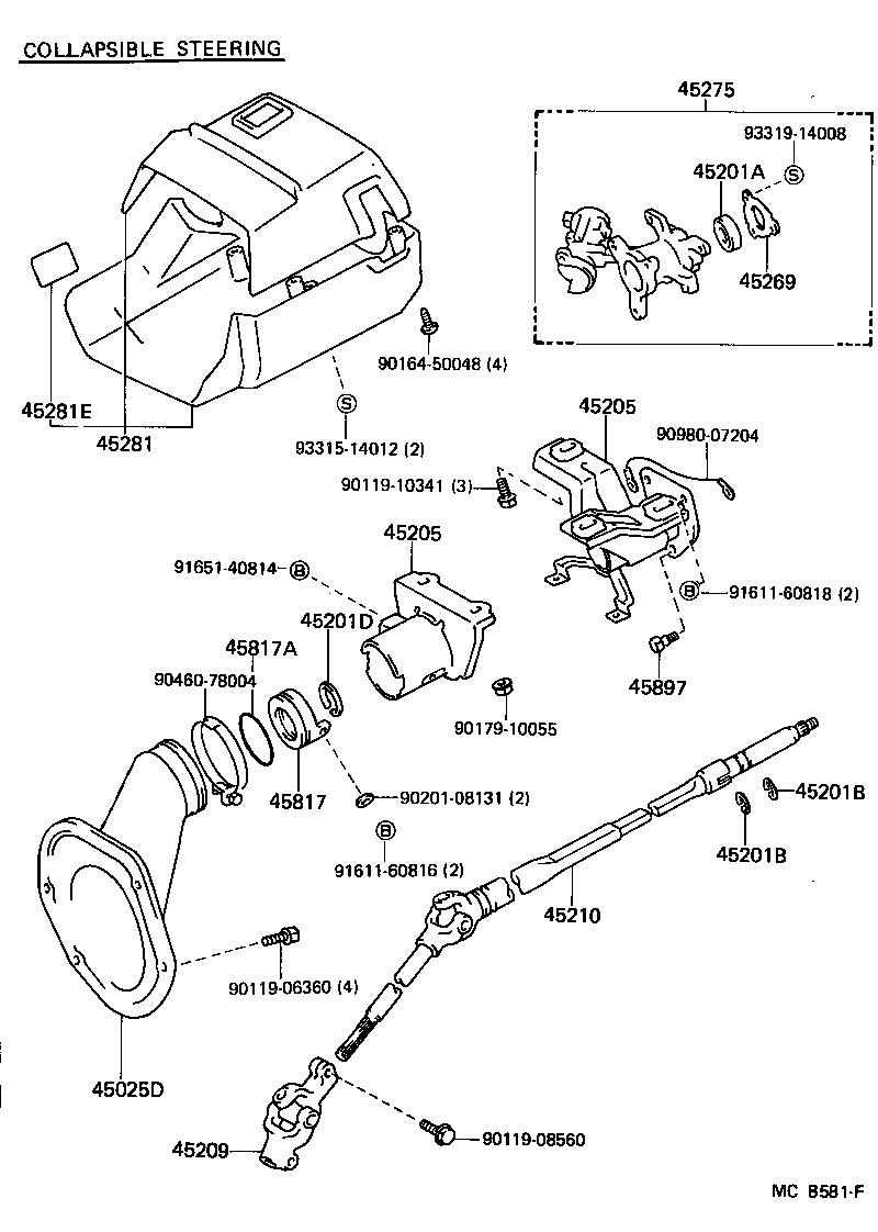 45209-10020 YOKE SUB-ASSY, STEERING SLIDING product image