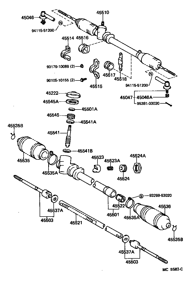 44205-10010 BUSH SUB-ASSY, POWER STEERING RACK product image