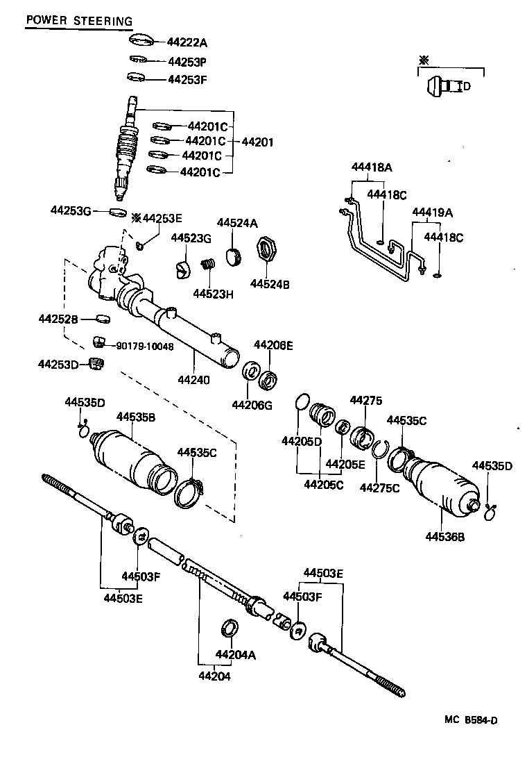 44205-10010 BUSH SUB-ASSY, POWER STEERING RACK product image