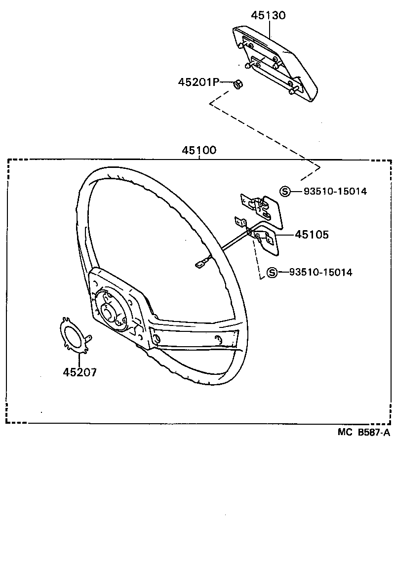 45111-10060 WHEEL ASSY, STEERING product image
