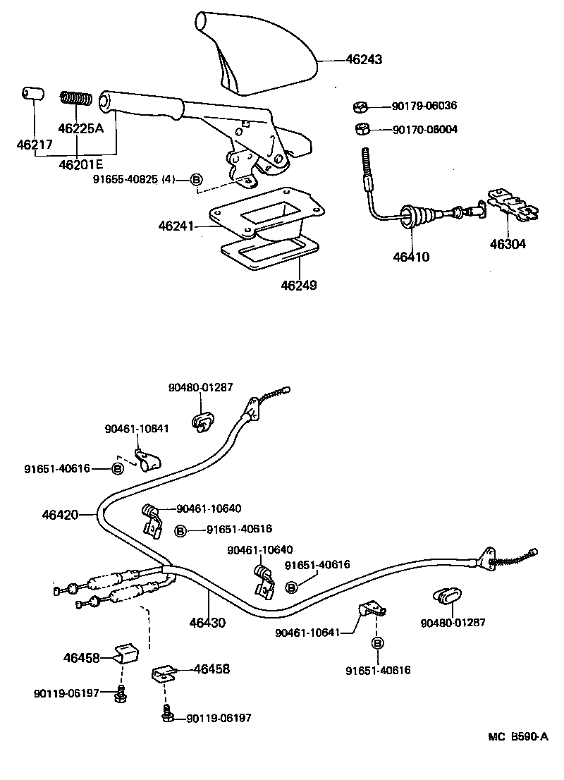 46201-10072-06 LEVER SUB-ASSY, PARKING BRAKE product image