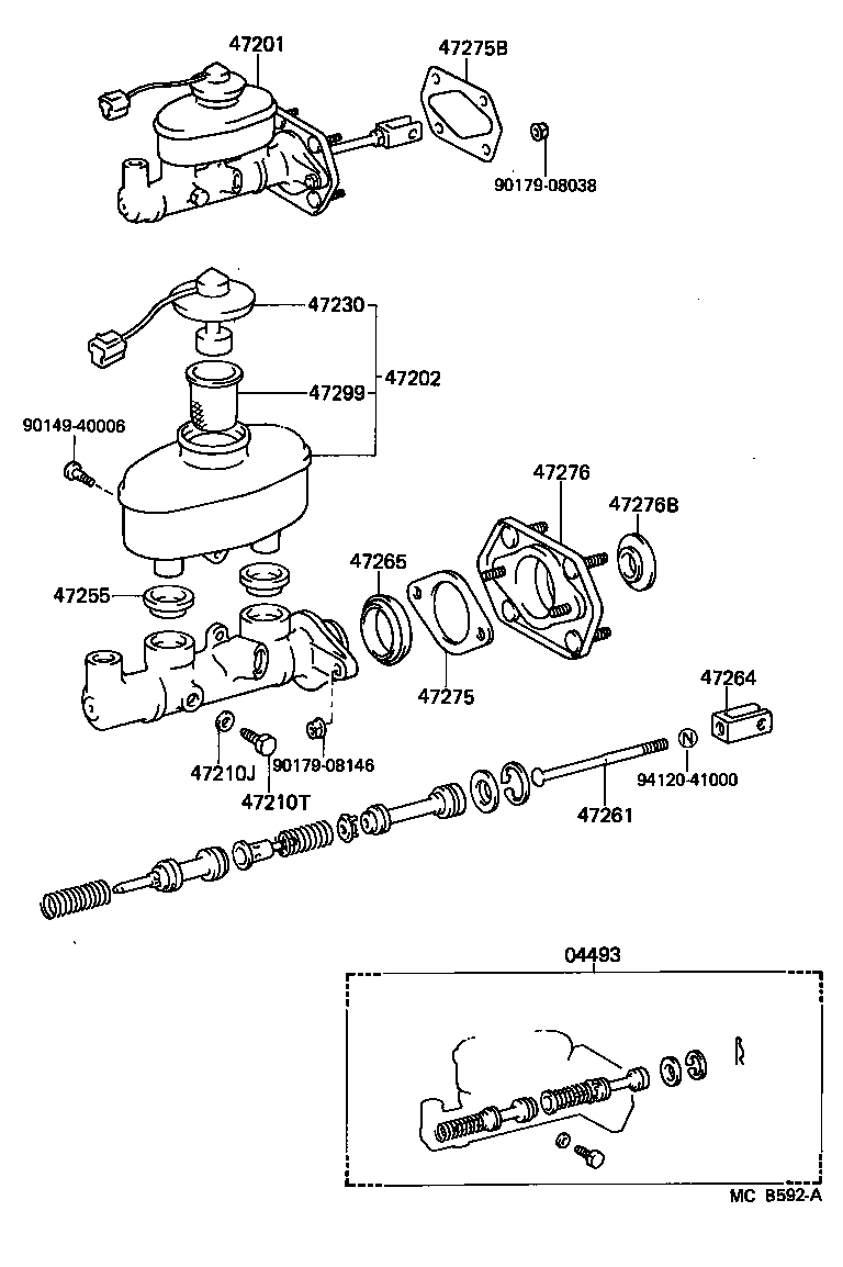 47200-10270 CYLINDER SUB-ASSY, BRAKE MASTER product image