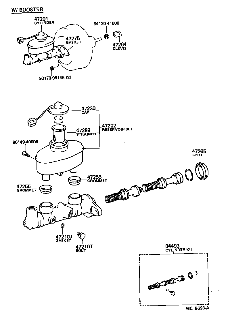 47202-10050 RESERVOIR SUB-ASSY, BRAKE MASTER CYLINDER product image