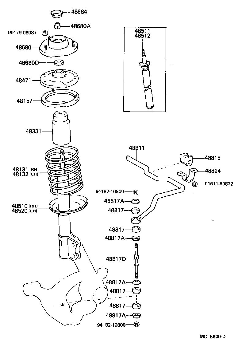 48044-10020 SEAT, FRONT SPRING, UPPER product image