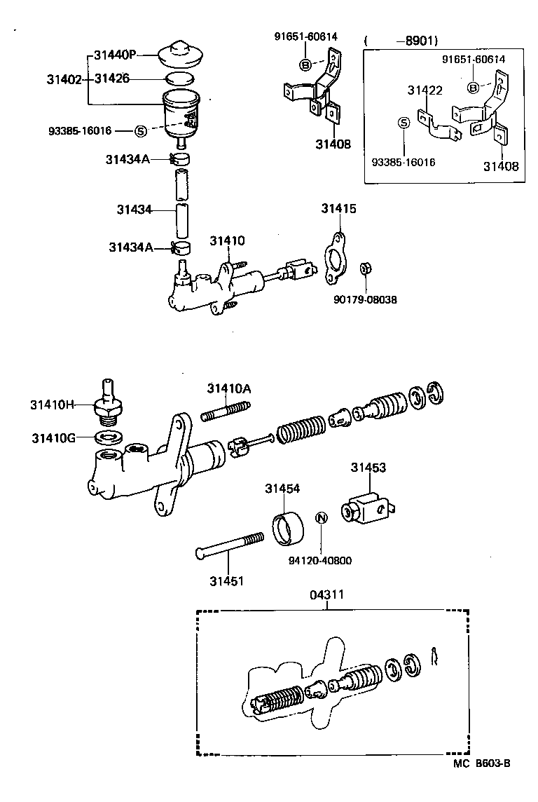 96132-30800 CLIP(FOR CLUTCH RESERVOIR TUBE) product image