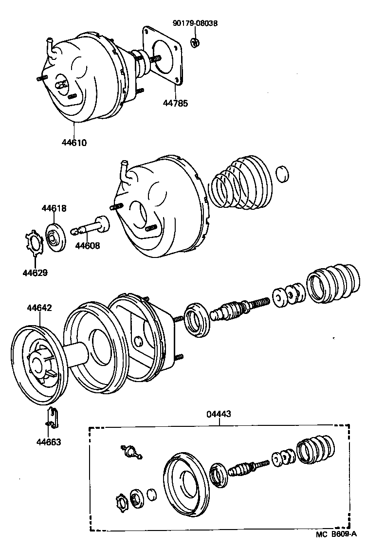 44610-10070 BOOSTER ASSY, BRAKE product image