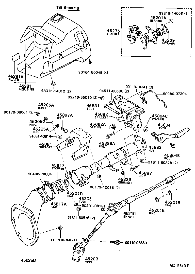45210-10080 SHAFT ASSY, STEERING MAIN product image